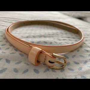 J Crew patent leather blush pink belt